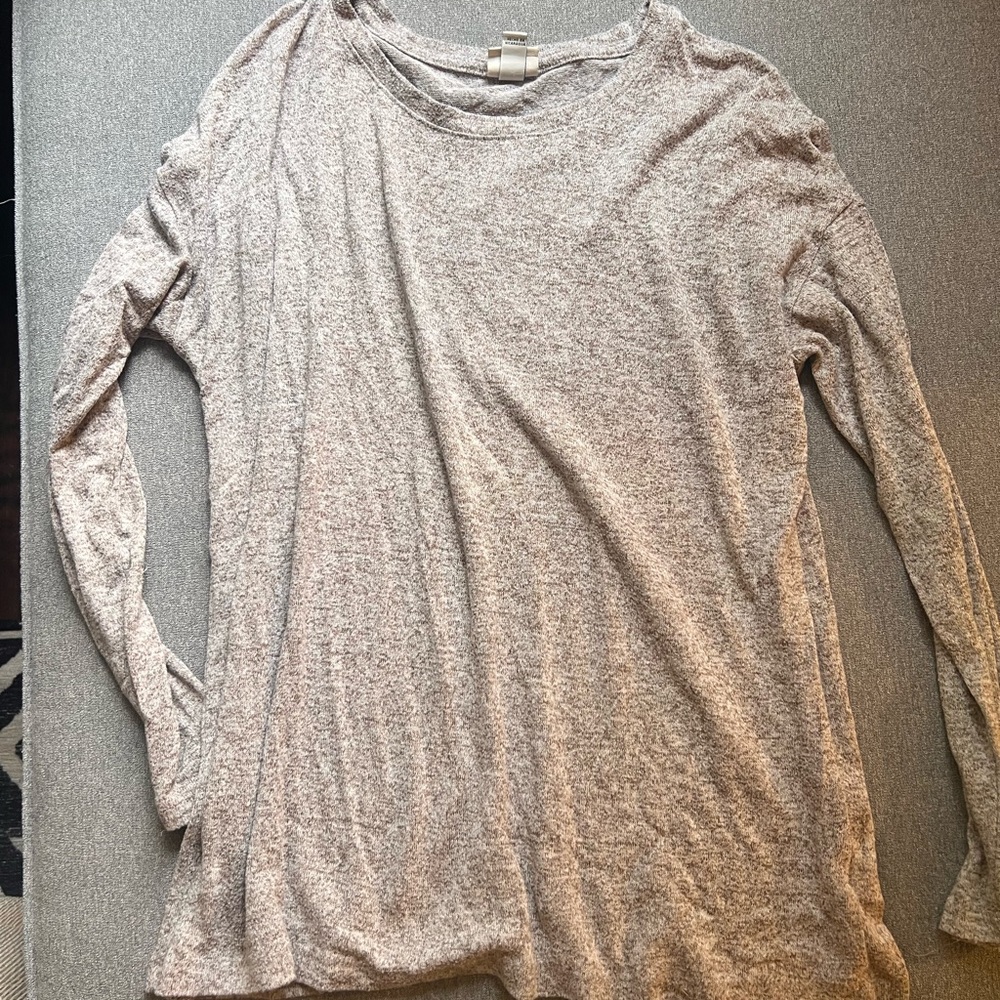 a new day Women's Light Gray Long Sleeve Tee